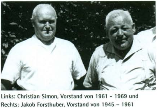 Amtsübernahme durch Christian Simon (links), nach bedauerlichem Tod von Jakob Forsthuber (rechts)